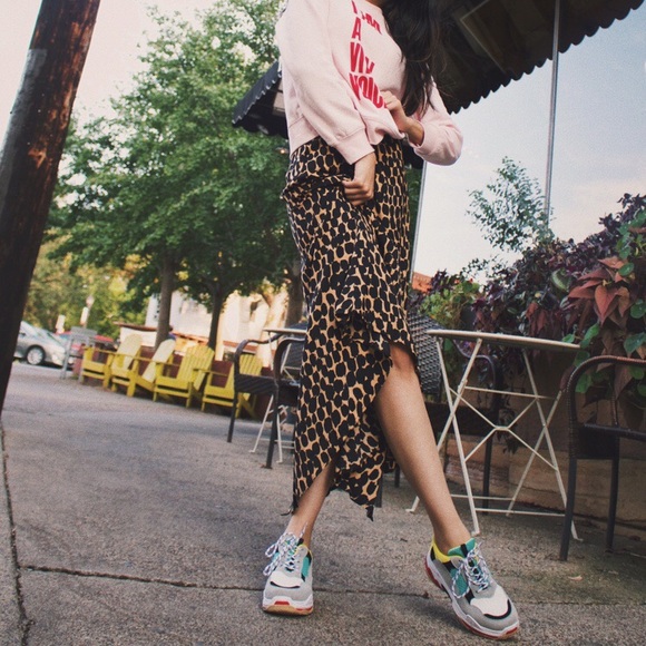 Who What Wear Dresses & Skirts - Who What Wear Collection Tan/Black Leopard Skirt